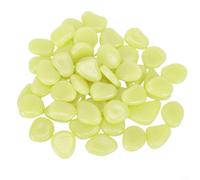 Piedras decorativas brillantes, 50 piezas para caminos, peceras y jardines interiores, absorben la luz solar para un brillo duradero (amarillo)