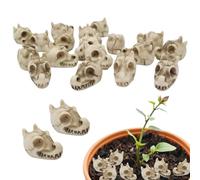 Piedras decorativas, guijarros decorativos con forma de huesos de dragón - Accesorios estéticos - Juego de 20 decoraciones artesanales para interiores y exteriores y paisajismo
