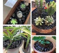 Piedras decorativas negras para jarrones, gravilla decorativa, piedras negras para acuario, pequeñas piedras decorativas para jardín, piedras decorativas para manualidades, gravilla de acuario, piedra