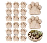 Piedras decorativas - Paquete de 20 mini piedras de resina en forma de pata de gato para jardín, césped, patio, huellas de animales para bonsái, terrario, macetas, cactus