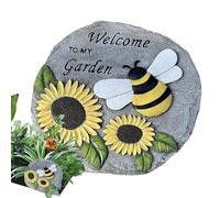 Piedras Decorativas para Jardín | Decoración De Jardín Con Girasol Y,Pasos Decorativos para Exterior | para Patio, Terraza, Entrada, Césped, Exterior
