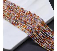 Piedras facetadas pequeñas de 2 mm for la creación joyas, collares, pulseras y accesorios DIY(Multicolor)