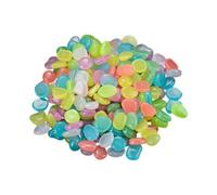 Piedras fosforescentes, juego de 300 piezas de decoración de resina de colores - Piedras fosforescentes para acuario y caminos, para acuario, pecera, maceta, interior de casa, jardín, césped, patio y