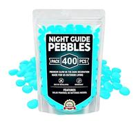 Piedras luminosas,400 Piezas Cantos Decorativos Artificiales Solares Multicolor | Guijarros Luminosos | para Acuarios Estanques Jardines Senderos y Patios