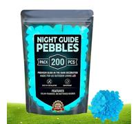 Piedras luminosas que brillan en la oscuridad, 200 unidades de piedras luminosas para exteriores, para aceras, patios, patios, entradas, terrazas, acuarios, terrarios, , paisajismo