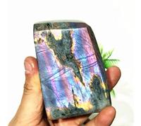 Piedras Naturales De Gran Tamaño, Cristales De Labradorita Púrpura, Decoración De Habitación, Piedra Violeta, Chakra De Brujería, Curación Espiritual De Reiki,A19 375g95-60mm