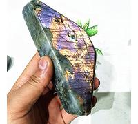 Piedras Naturales De Gran Tamaño, Cristales De Labradorita Púrpura, Decoración De Habitación, Piedra Violeta, Chakra De Brujería, Curación Espiritual De Reiki,A20 480g144-70mm