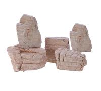 Piedras naturales de pagoda de 3 a 5 cm, piedras para acuario, desiertos de arena para jardines de hadas, manualidades, bonsái, paisajes en miniatura, piedras naturales decorativas para acuarios y