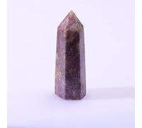 Piedras naturales, pilar de energía, varita de obelisco, mineral curativo, punto de cristal, varita arcoíris, decoración del hogar, 1 pieza, piedras de flor de guisante_71-80mm
