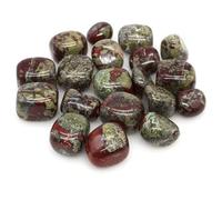 Piedras naturales pulidas a granel de grava de mineral cristales de cuarzo mineral tanque acuario jardín decoración del hogar, jaspe de sangre de dragón