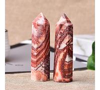 Piedras naturales Punto de varita de piedra Prismas hexagonales Obelisco Tratamiento de varita Piedra Energía Mineral Artesanía mineral Decoración para el hogar Regalo-piedra de cerdo_70-80mm