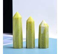 Piedras naturales Punto Varita Piedra Prismas Hexagonales Obelisco Varita Tratamiento Piedra Energía Mineral Artesanía Mineral Decoración para el hogar Regalo-Qingtian stone_70-80mm