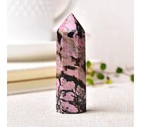 Piedras naturales, varita de punta de cristal, amatista, cuarzo rosa, mineral, manualidades, decoración del hogar, 1 unidad, rodocrosita, 60-70 mm