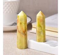 Piedras naturales, varita de punta de cristal, amatista, cuarzo rosa, mineral, manualidades, decoración del hogar, 1 unidad, jade de flores, 60-70 mm