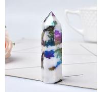 Piedras naturales, varita de punta de cristal, amatista, cuarzo rosa, mineral, manualidades, decoración del hogar, 1 unidad, piedra de cebra aura, 70-80 mm