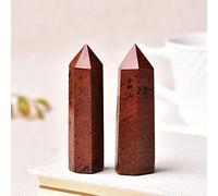 Piedras naturales, varita de punta de cristal, amatista, cuarzo rosa, mineral, manualidades, decoración del hogar, 1 unidad, obsidiana roja, 60-70 mm