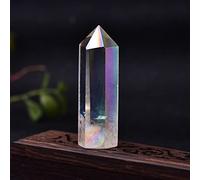 Piedras naturales, varita de punta de cristal, amatista, cuarzo rosa, mineral, manualidades, decoración del hogar, 1 unidad, cuarzo transparente aura, 70-80 mm