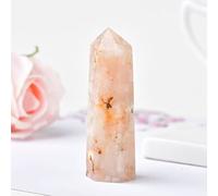 Piedras naturales y piedra cristalina torre mineral pulido artesanía decoración del hogar, flor de cerezo, ágata 70-80mm