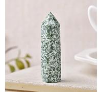 Piedras naturales y varita de cristal pulida, decoración del hogar, jade QingHai, 60-70 mm