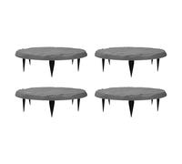 Piedras para escalones al aire libre, escalones redondos con estacas para el suelo, piedras decorativas para caminos de jardín de resina de polipropileno para pasarelas de césped (Gris)