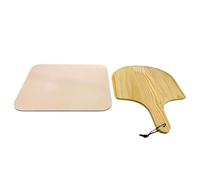 Piedras Para Hornear Pan - Juego De Piedras Para Pizza Paleta De Madera Para Pelar, Resistente Al Calor 15 X 12 Pulgadas, Horno Con Soporte Para Tostadora | Accesorios Para Hornear Piedra Para Parrill