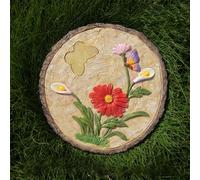 Piedras para jardín, Pavimentos decorativos multicolores for paisajismo de jardín, piedra antideslizante for caminos patio/pasillo/jardín(Style1,2PCS)
