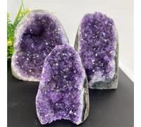 Piedras preciosas de cristales, 1 pieza de cristal natural, amatista, geoda, minerales de cuarzo crudo, Uruguay real, decoración del hogar, chakra espiritual Reiki (400-500 g)