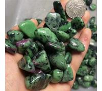Piedras preciosas pulidas naturales de rubí Zoisite cristal para decoración de jardín, alrededor de 20-30 mm, 200 g