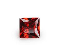 Piedras preciosas sueltas Gema roja Rubí Piedra de sangre de paloma 6-8MM Sabiduría y piedra guardián Collar Anillo Joyería Diy Hacer cuentas-cuadrado-1PCS
