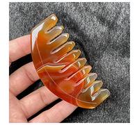 Piedras preciosas y cristales Peine de cristal de cuarzo rosa amatista natural de 8 cm, peines de masaje for la salud del cabello de dientes anchos Colección de regalos de piedras preciosas piedra nat