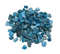 Piedras pulidas de apatita azul natural de tamaño pequeño de 100 g, grava de cristal, decoración de especímenes naturales, cristales de cuarzo natural, 100 g, 5-8 mm