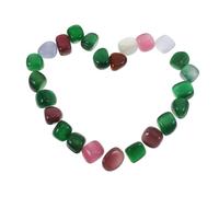 Piedras Pulidas Irregulares Multicolor 2-3cm 300g de Piedra | Lote Individual, Forma Natural, para Collares y Proyectos Diy, Acabado Brillante, Aspecto de Jade, Ágata y Ojo de Gato