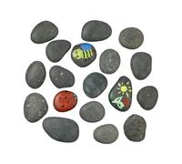 Piedras Relaxdays para Pintar, Decorativas Planas, 2 kg, Manualidades para niños y Adultos, 8-12 cm, Gris Oscuro.