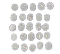 Piedras Rúnicas, Apariencia Elegante Blanco Mano de Obra Fina Runas de Pequeño Volumen Transparentes como el para la Adivinación para el Hogar para la Decoración de Brujas