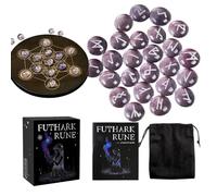 Piedras Rúnicas: Juego De Adivinación Grabada, Espirituales Con Guía, Piedras Rúnicas Con Letras Para Práctica De Meditación | Kit De Adivinación Mística Para Hombres, Mujeres, Niños, Niñas Y Ad