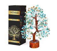 Piedras turquesas, árbol de cristal, piedra preciosa, árbol bonsái de piedra, decoración de Feng Shui, árbol de dinero de cristal, decoración de árbol de la vida, árbol de chakras, regalo espiritual,