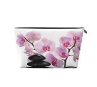 Piedras y orquídea Rosa, Bolsa de artículos de tocador Bolsa de Maquillaje Bolsa de cosméticos Bolsa de artículos de tocador de Viaje portátil