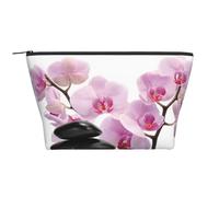 Piedras y orquídea Rosa, Bolsa de artículos de tocador Bolsa de Maquillaje Bolsa de cosméticos Bolsa de artículos de tocador de Viaje portátil