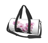 Piedras y orquídea Rosa, Bolsa de Viaje de Gran Capacidad, Bolso Redondo, Bolsa de Viaje Deportiva, Bolsa de Mano, Bolsa de Fitness