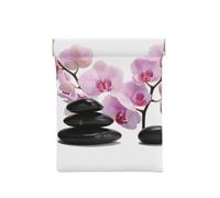 Piedras y orquídea Rosa, Squeeze Top Wallet Bolsa de Almacenamiento para Mujer Monedero pequeño Bolsa de Cambio