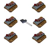 Piedrasar Piedra Volcánica para Asar Carne Promo 6 unidades 10x20 personalizadas PC- Piedra para Cocinar de 10x20 cm, apat para horno, barbacoa, fuego directo y vitro