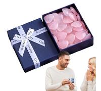 piedrasRosas En Forma De Corazón - 30 Cristales De Gemas Para Pulgar, Juego De piedrasDe Amor Pulidas | Cristales Decorativos Curativos Para Mamá, Regalo Del Día De San Valentín Del Día De La Madre,