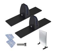 Pieds Support Pour Écran De Cheminée - 2 Pièces Pieds Robustes Avec Attaches Réglables, Fixation Stable Et Antidérapante | Support De Panneau De Cheminée Pour Maison Bureau Hiver Vacances Décoration