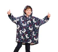 Piefry Sudadera con Capucha Gamer para Niños, Manta con Capucha de Gran Tamaño para Adolescentes (Gamer Azul Marino, 10-11 años)