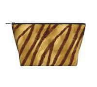 Piel Animal Africana Rayas Ocre, Bolsa de artículos de tocador Bolsa de Maquillaje Bolsa de cosméticos Bolsa de artículos de tocador de Viaje portátil