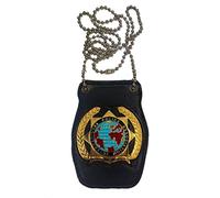 Piel Cabrera Soporte Police IPA (placa incluida), Black, Americano