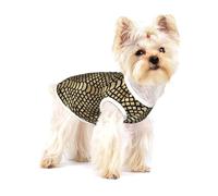 Piel de Animal de pitón Africana Negra Dorada de Safari Sepia,Camiseta de algodón sin Mangas para Mascotas, Chaleco Transpirable, Suave y elástico para Cachorros,L