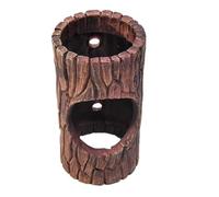 Piel de árbol de reptiles, cueva de dormir de resina para lagarto, caché de troncos de simulación hueca, decoración de refugio de hábitat impermeable, accesorios de tanque realistas, escondite de