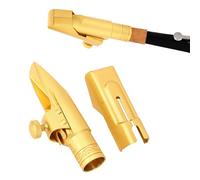 Piel de boquilla de saxofón de Locadence Alto, boquilla de saxo alto profesional con ligadura de tapa, reemplazo de metal de latón EB 5C para la cubierta de portaobjetos esmerilado