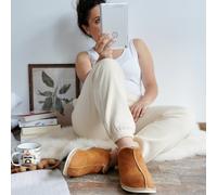 Piel de Cordero Zapatillas - Canadá Coñac Mujer Zapatos Piel Braun